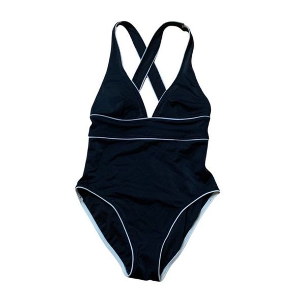 Joe Fresh Black one piece bathing suit size small - Picture 1 of 8